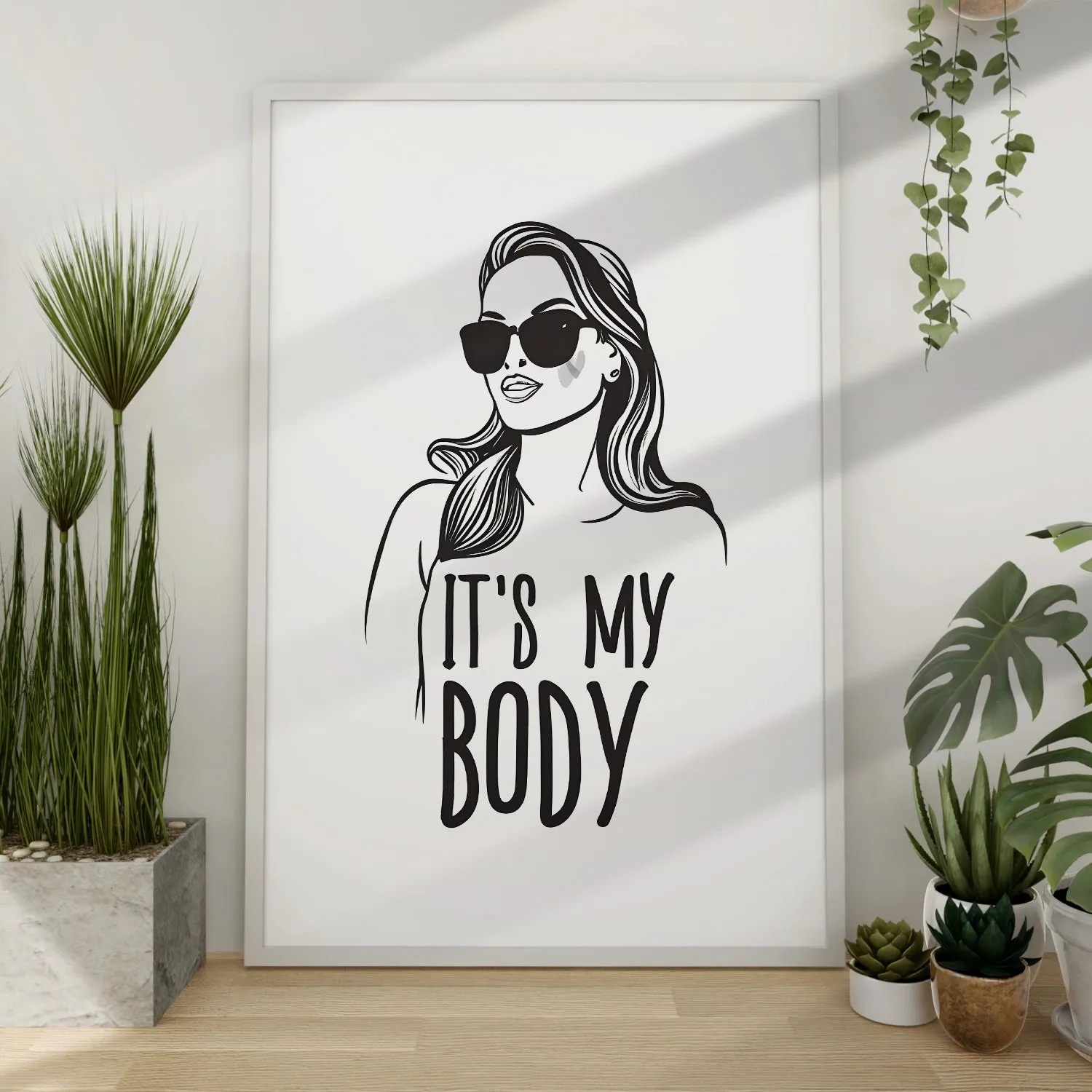 Abstract of Girl With Quote Wall Art