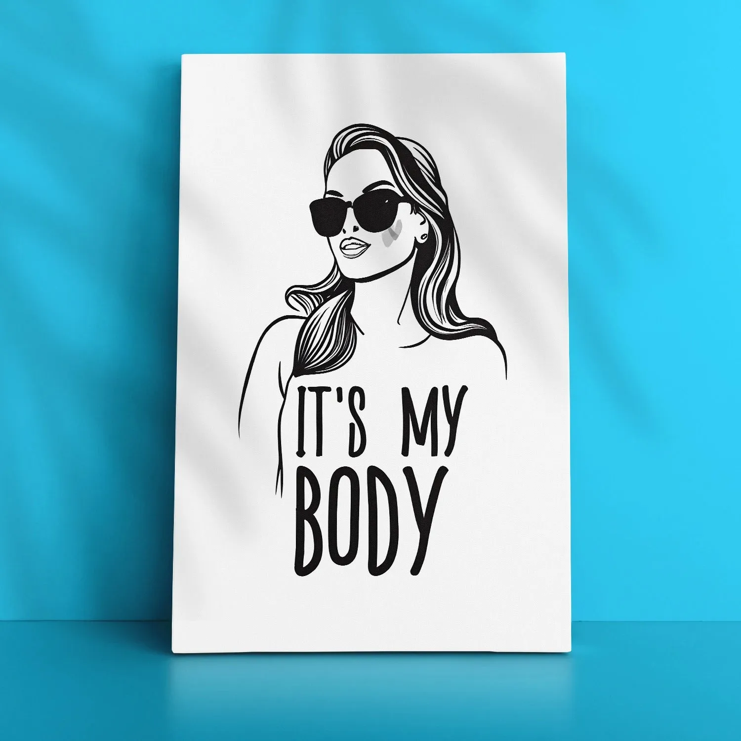 Abstract of Girl With Quote Wall Art
