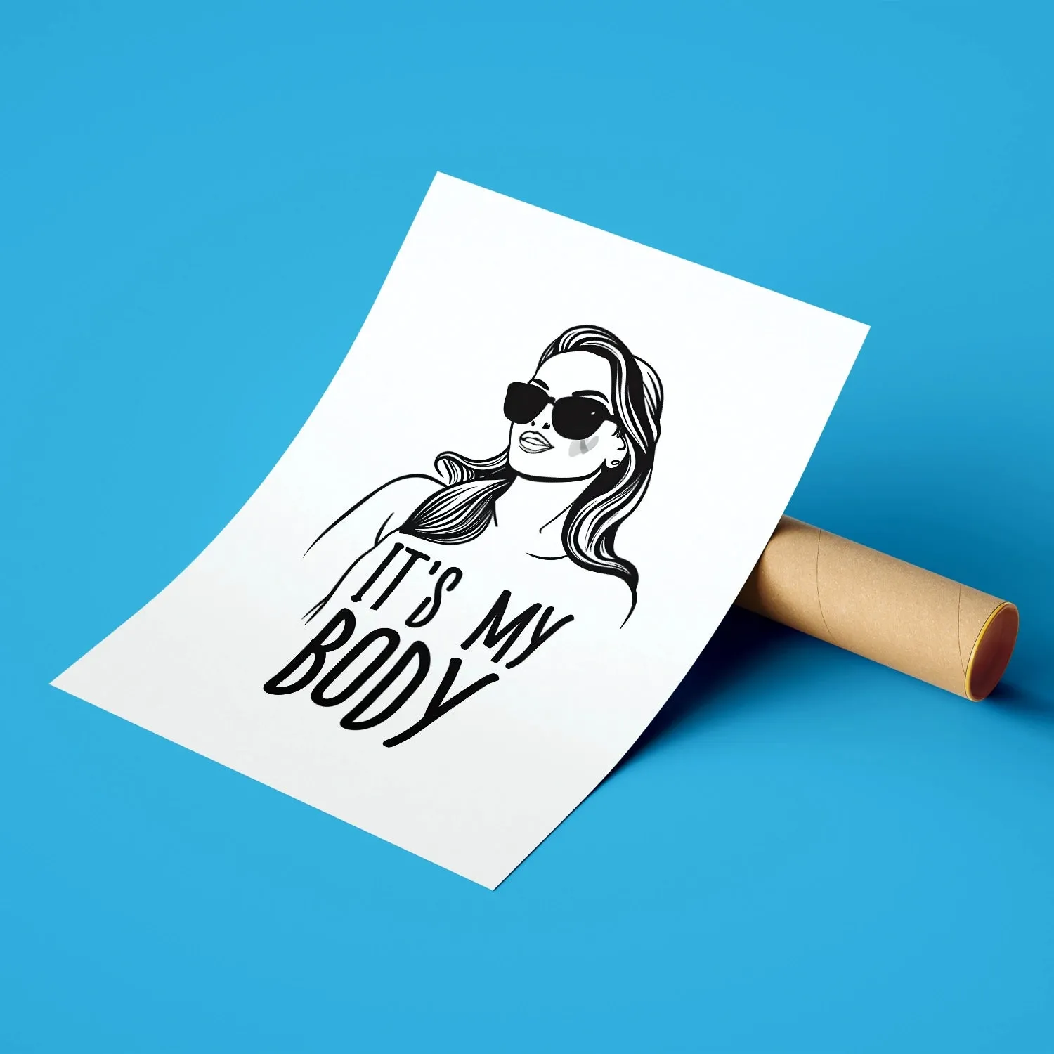 Abstract of Girl With Quote Wall Art