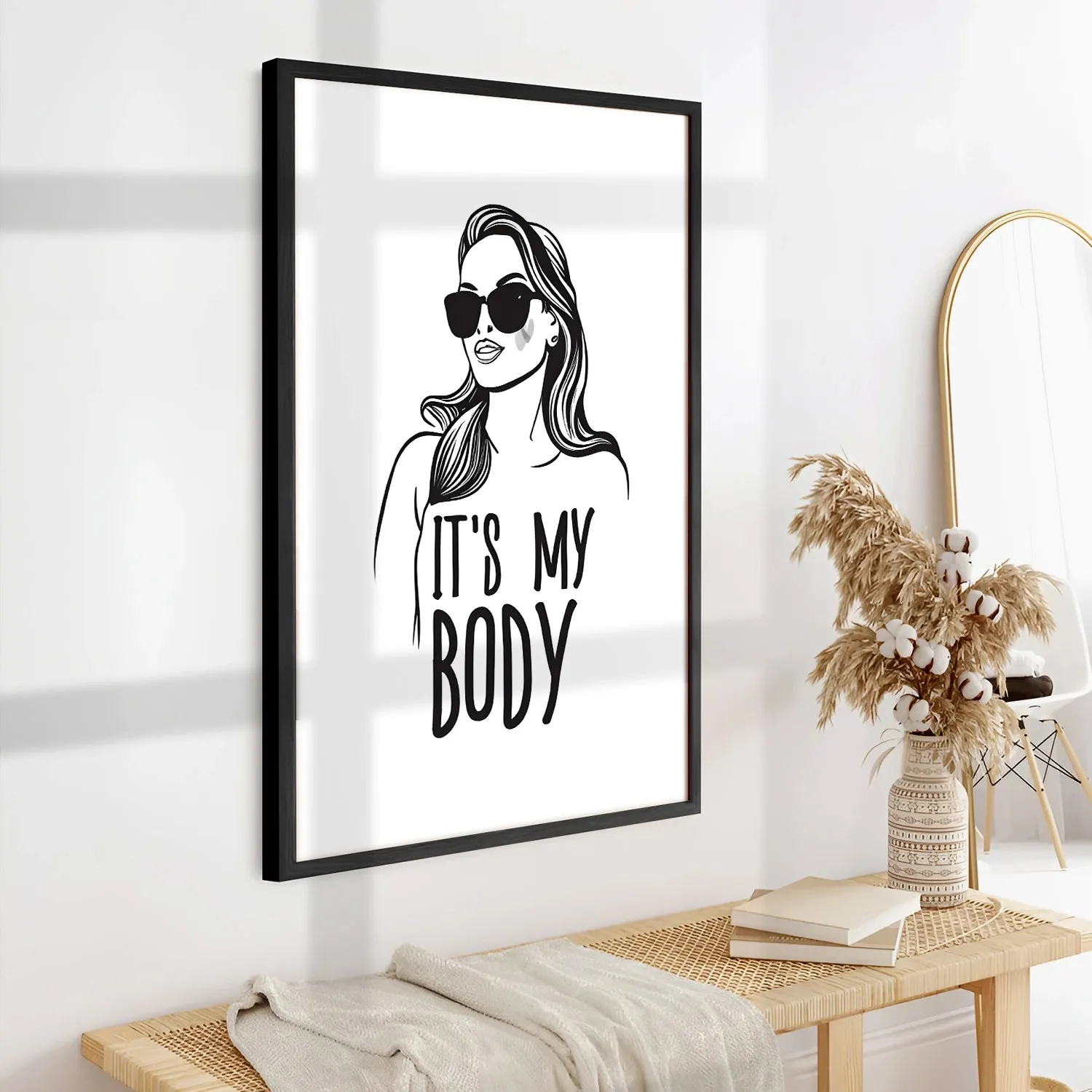 Abstract of Girl With Quote Wall Art