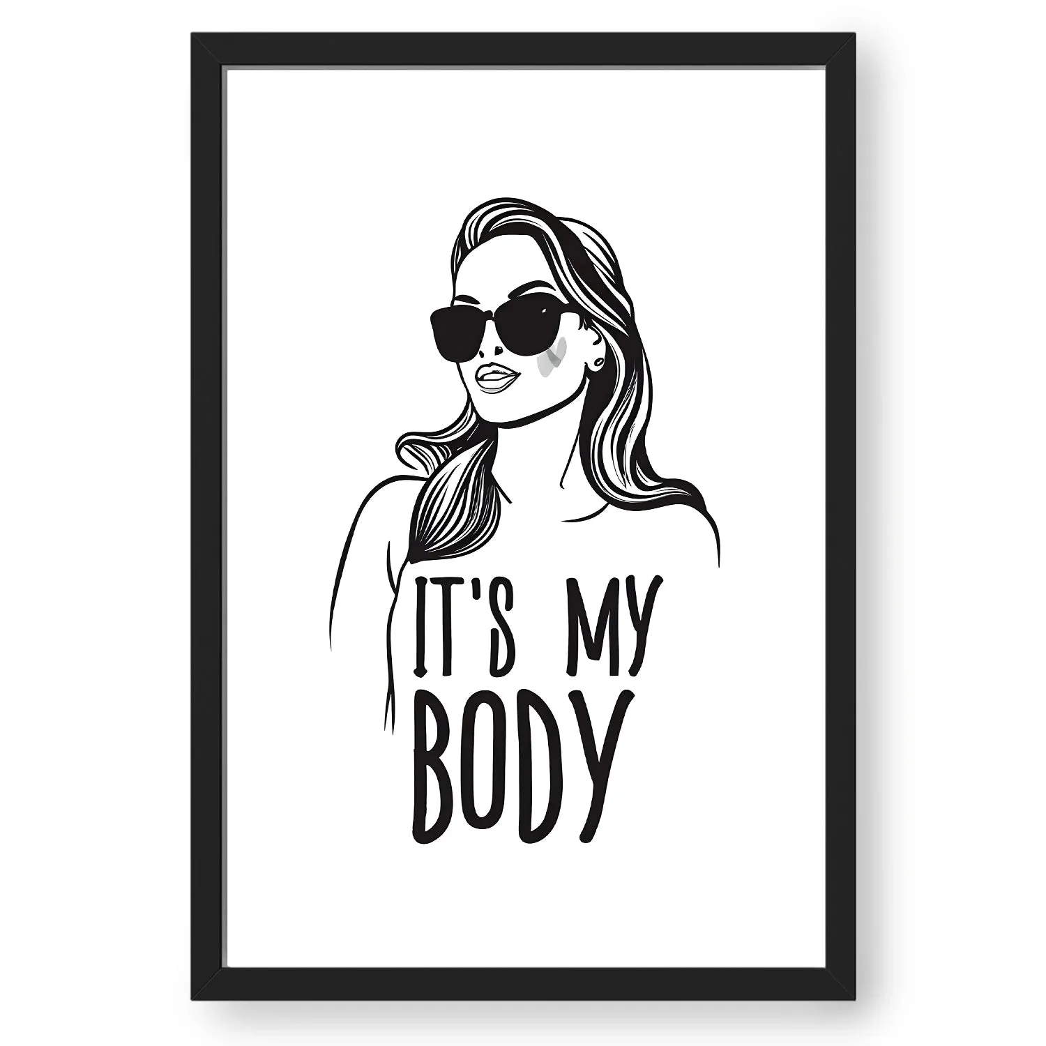 Abstract of Girl With Quote Wall Art
