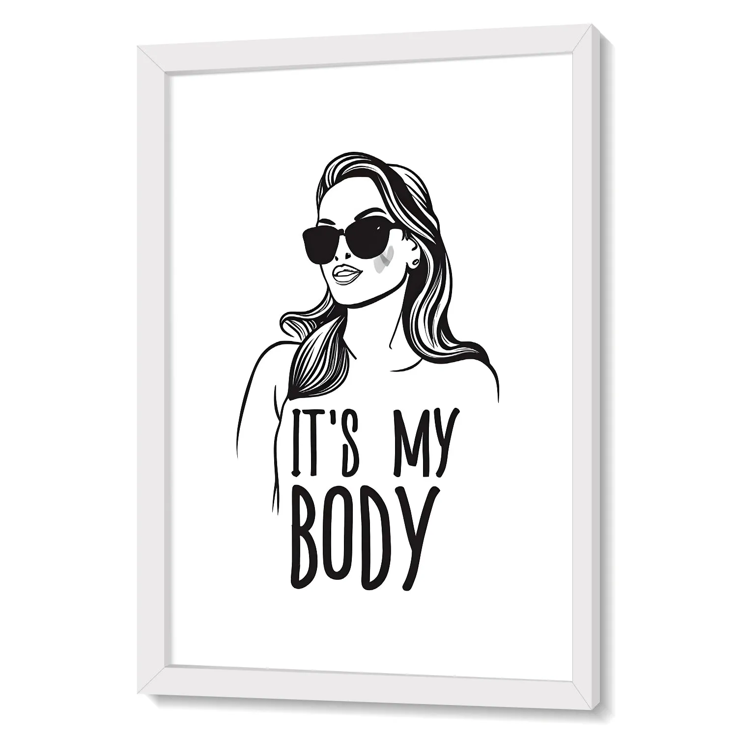 Abstract of Girl With Quote Wall Art