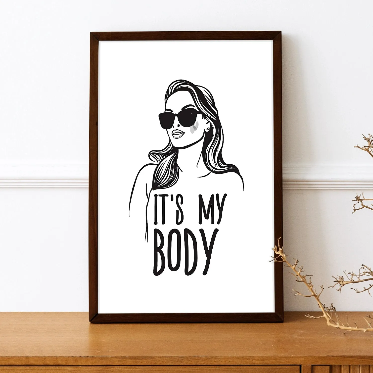Abstract of Girl With Quote Wall Art