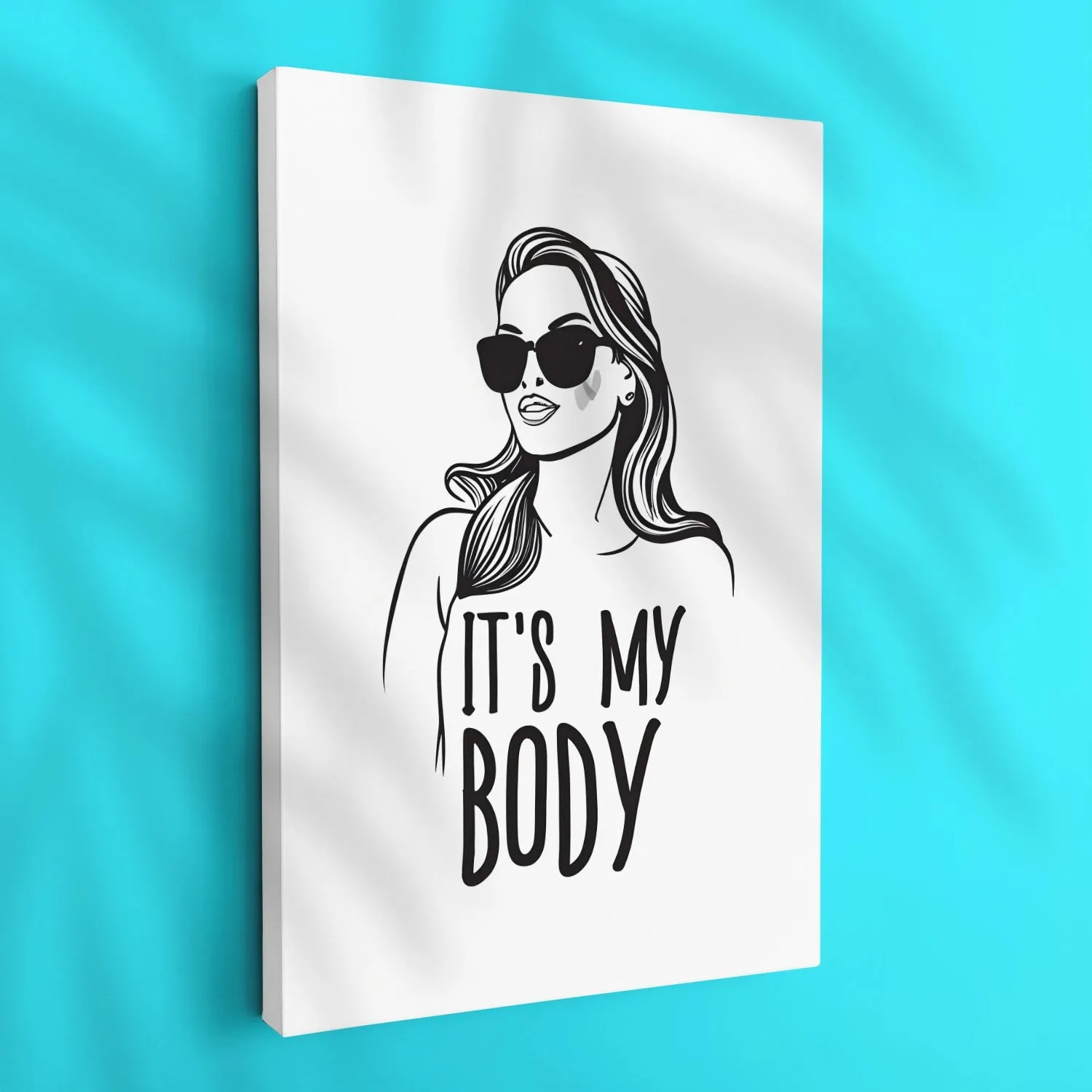 Abstract of Girl With Quote Wall Art