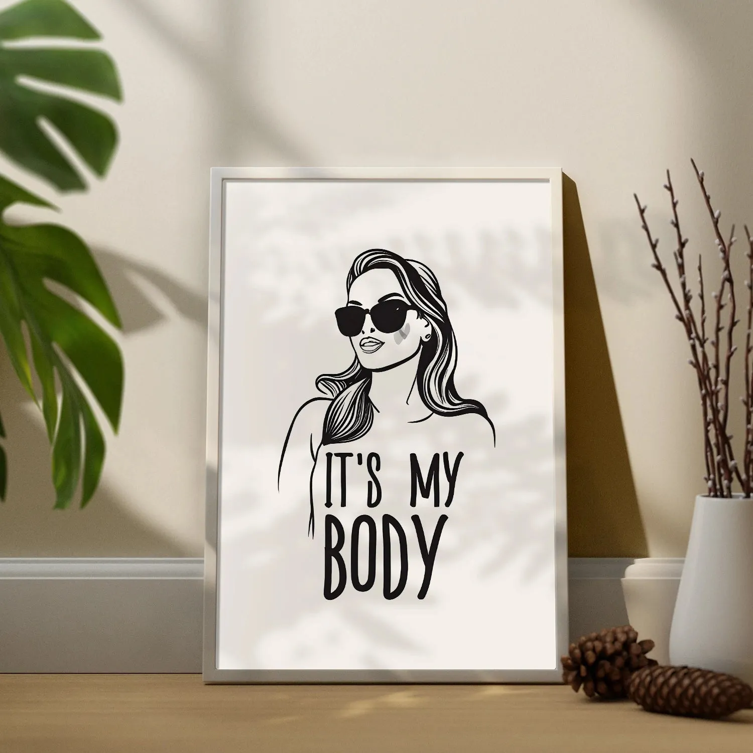 Abstract of Girl With Quote Wall Art