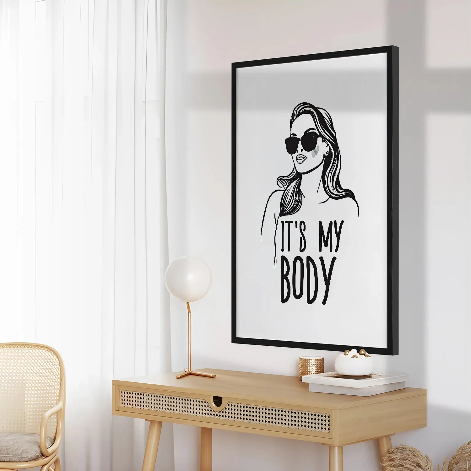 Abstract of Girl With Quote Wall Art