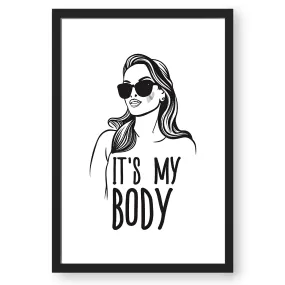 Abstract of Girl With Quote Wall Art