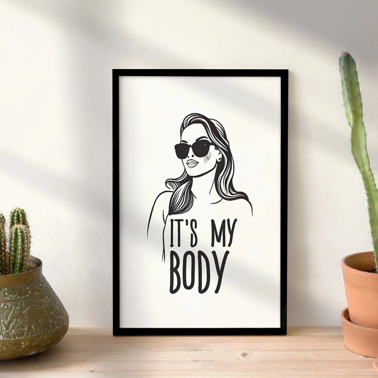 Abstract of Girl With Quote Wall Art