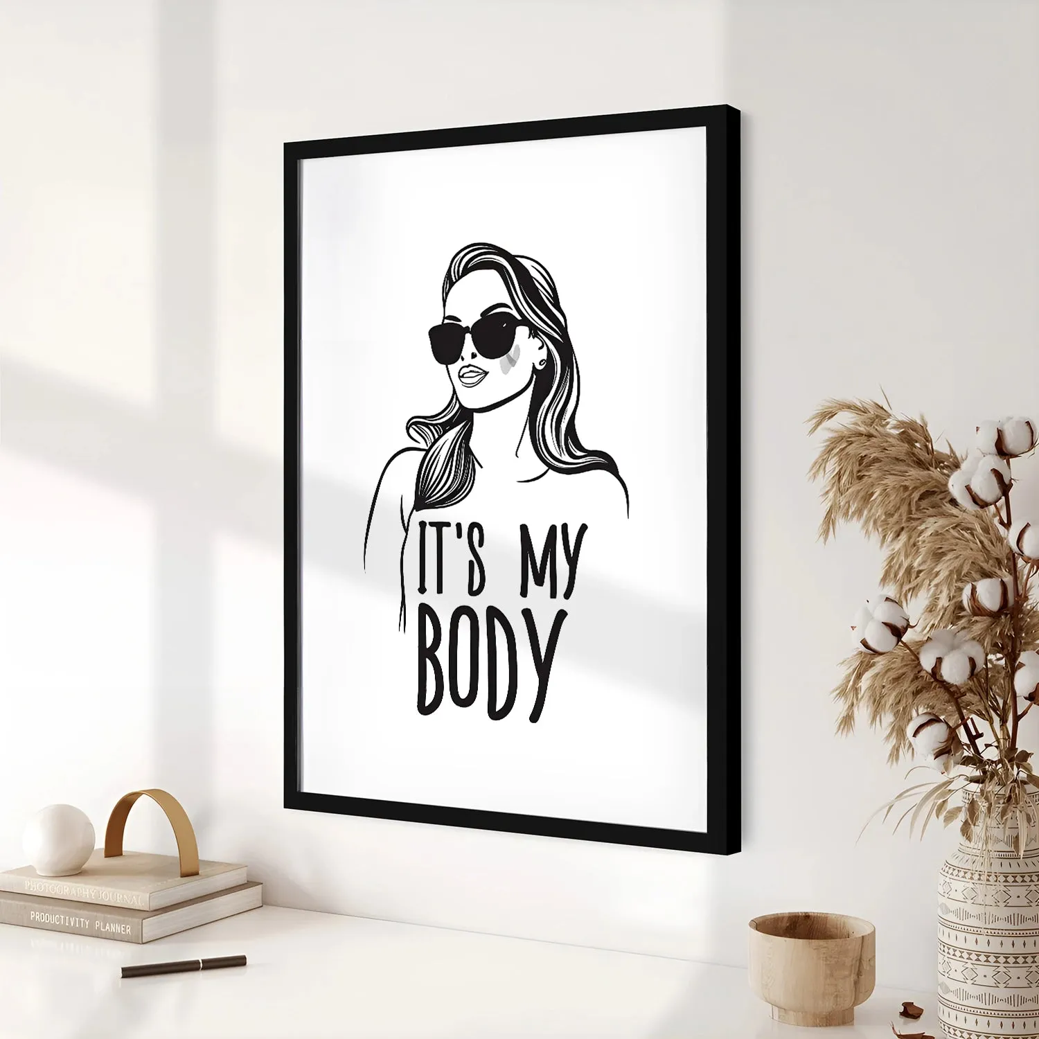 Abstract of Girl With Quote Wall Art