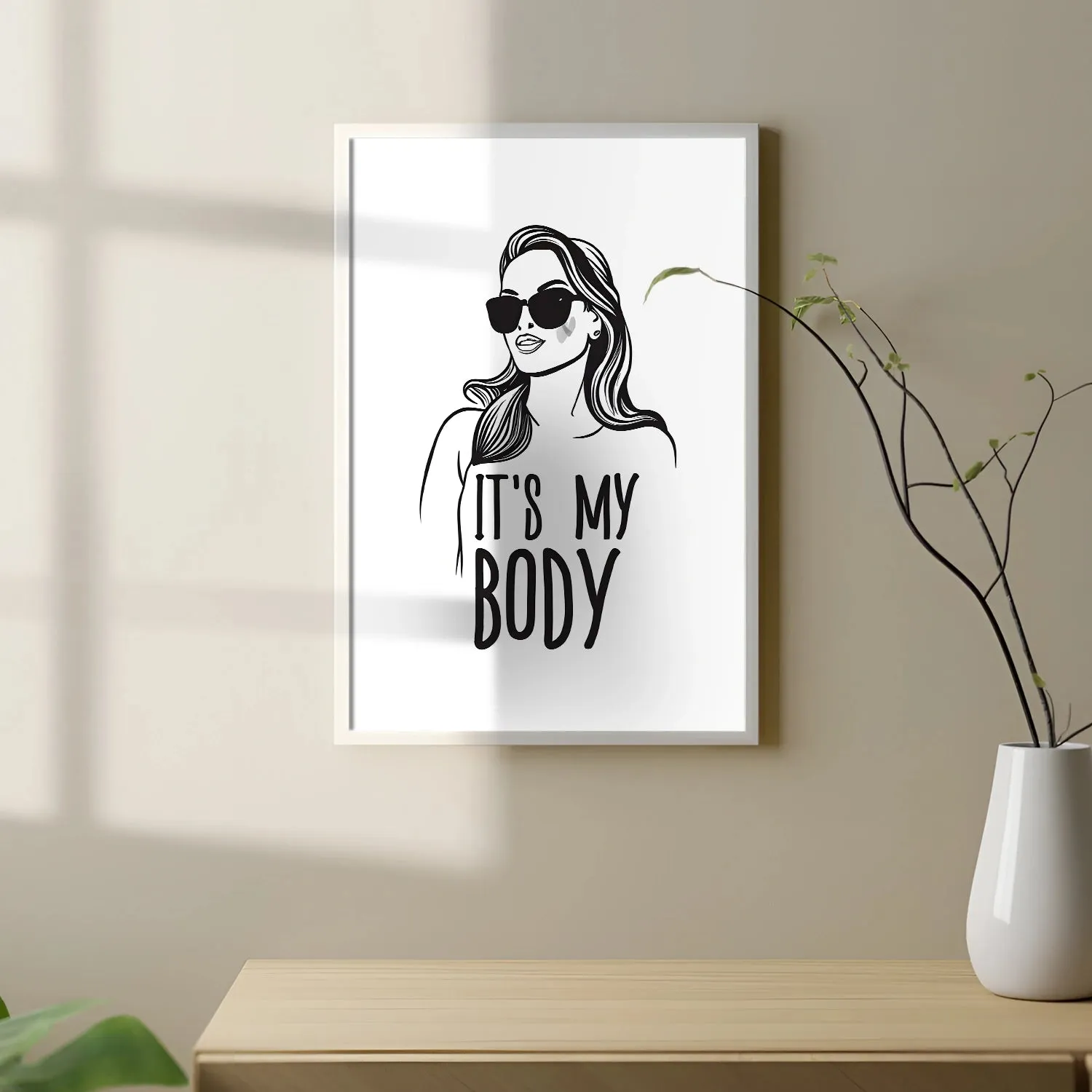 Abstract of Girl With Quote Wall Art