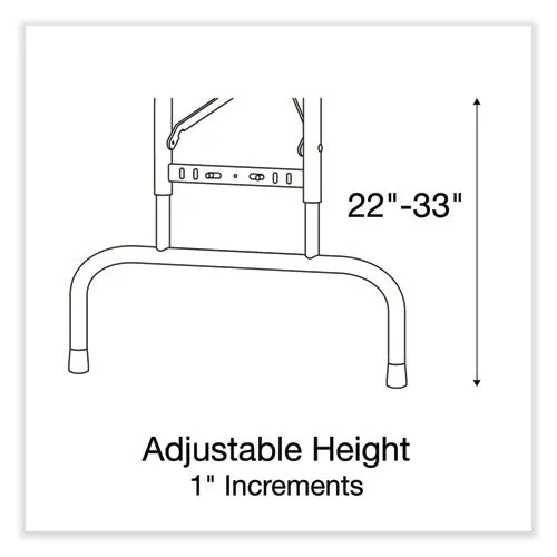 Adjustable Folding Table, Rectangular, 48" X 24" X 22" To 32", Red Top, Black Legs, 4/pallet