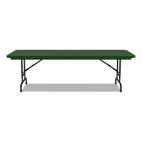 Adjustable Folding Tables, Rectangular, 60" X 30" X 22" To 32", Green Top, Black Legs, 4/pallet