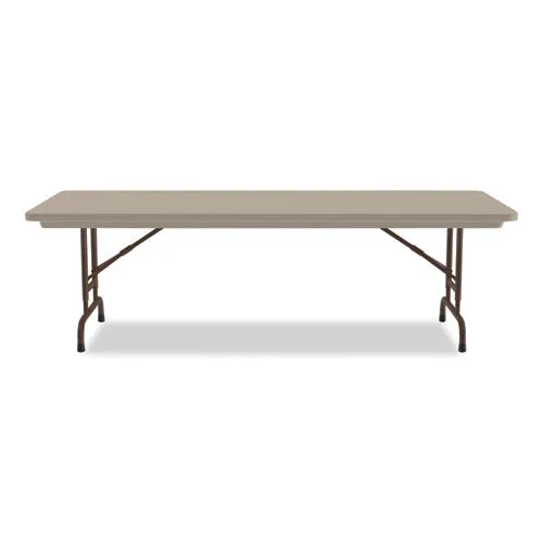 Adjustable Folding Tables, Rectangular, 72" X 30" X 22" To 32", Mocha Granite Top, Brown Legs, 4/pallet