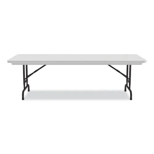 Adjustable Folding Tables, Rectangular, 96" X 30" X 22" To 32", Gray Granite Top, Black Legs, 4/pallet