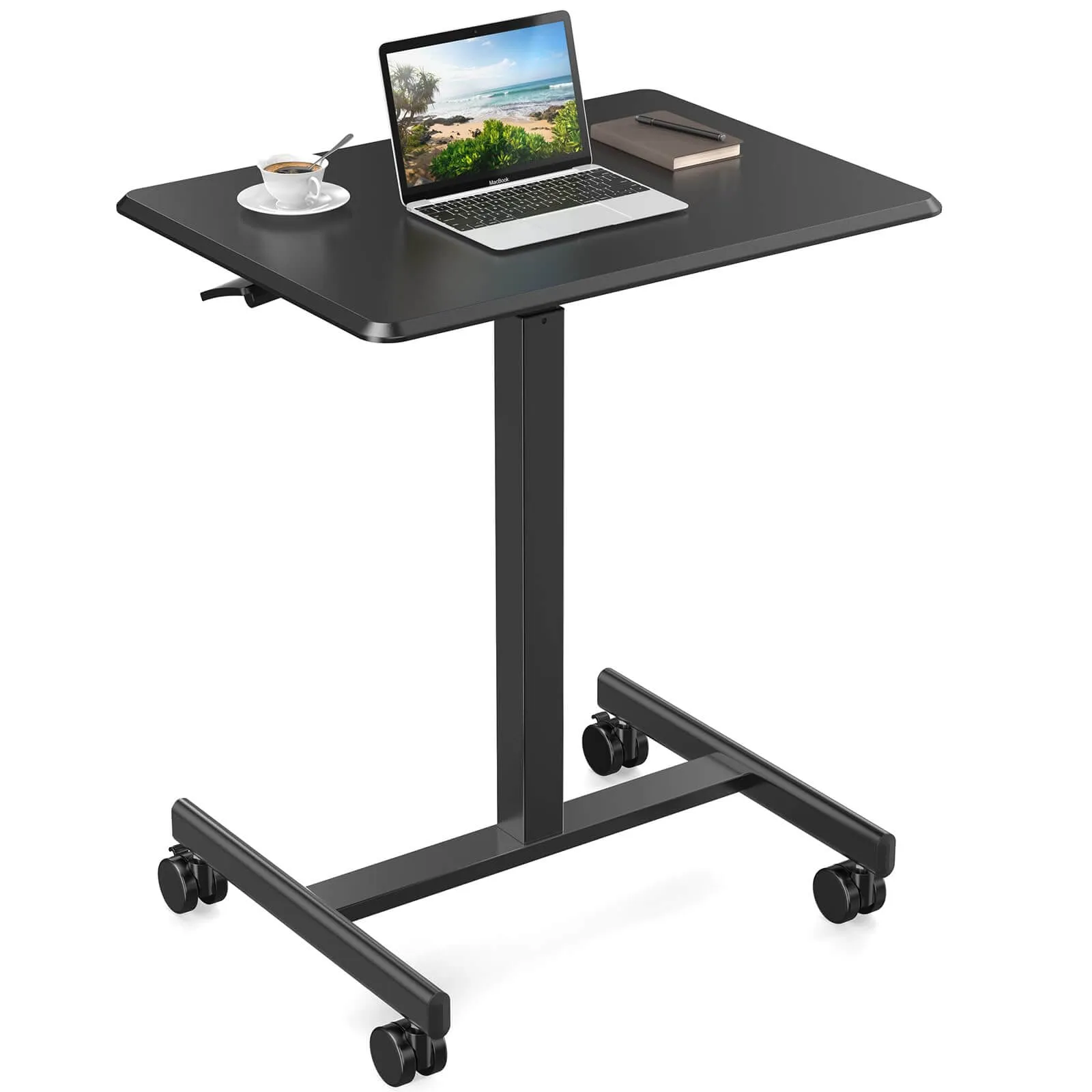 Adjustable Rolling Desk Laptop Computer Cart for Home, Office, Classroom,Overbed Table