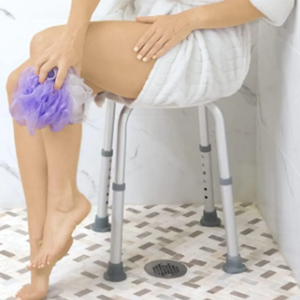 Adjustable Shower Stool Bench Round Bath Seat Chair for Elderly