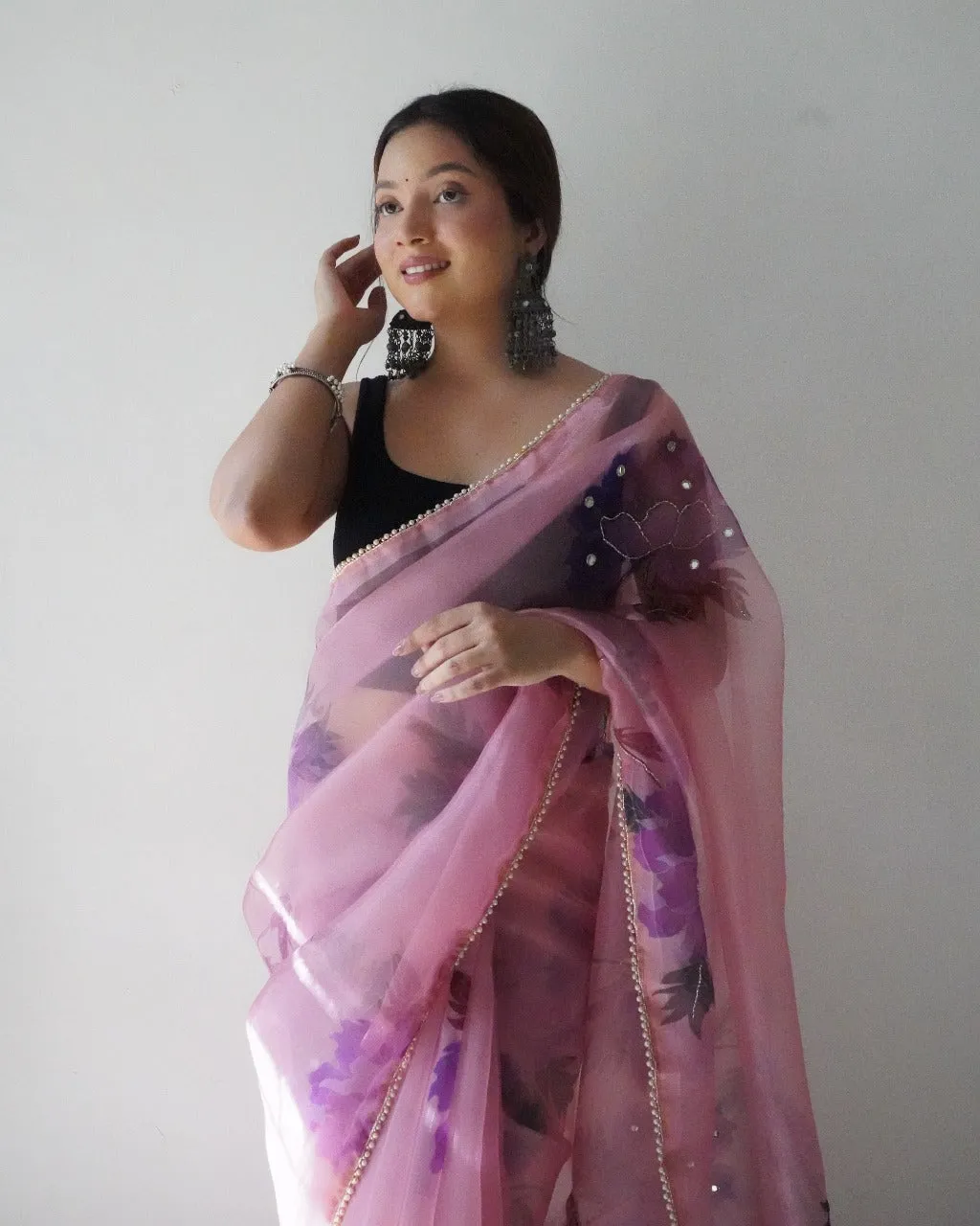 Aisha Organza Digital Print Saree