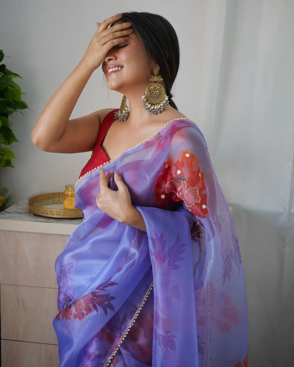 Aisha Organza Digital Print Saree