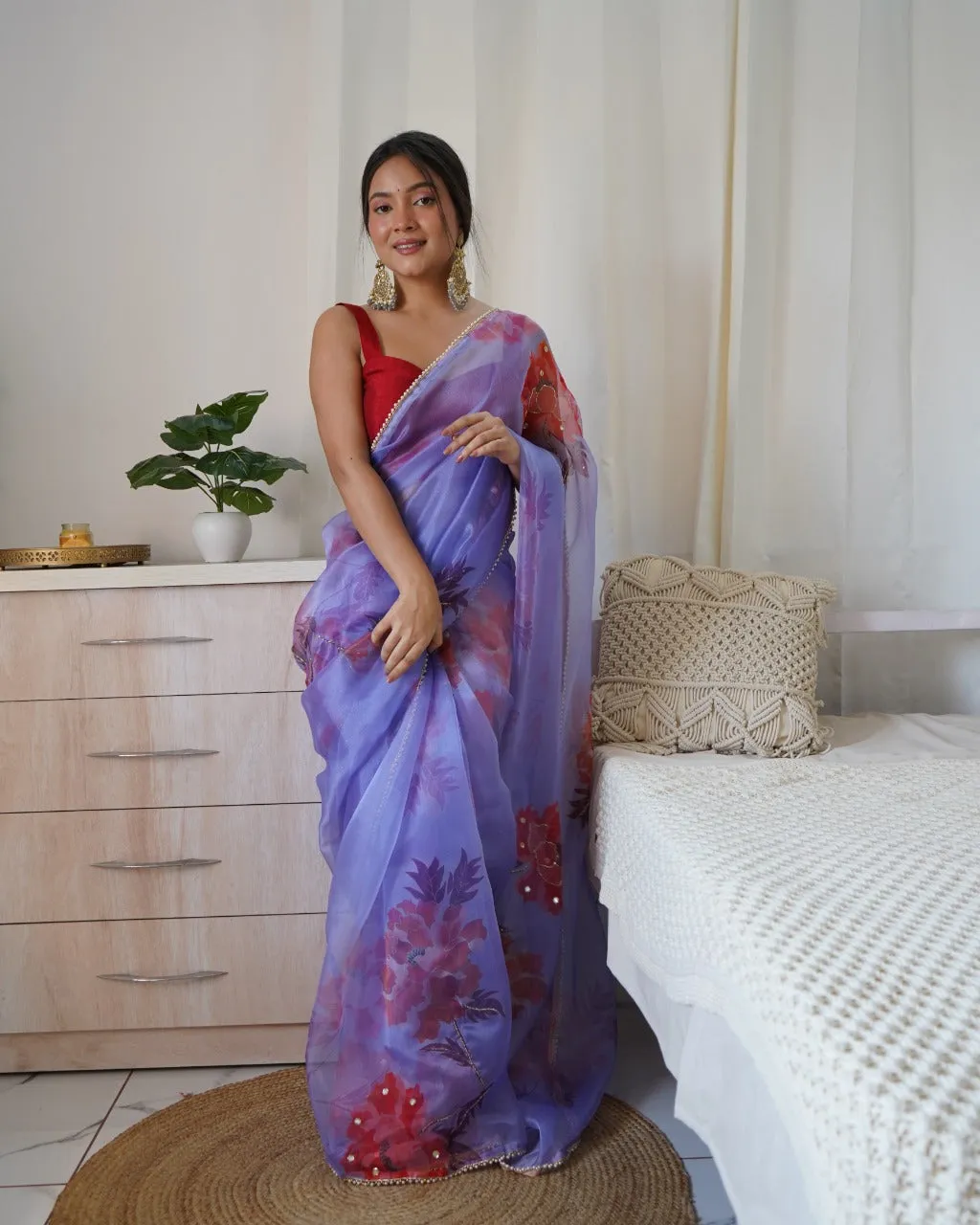 Aisha Organza Digital Print Saree