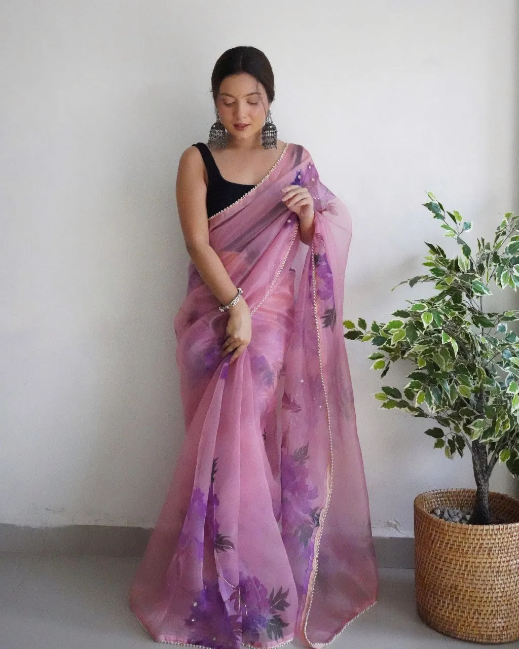 Aisha Organza Digital Print Saree