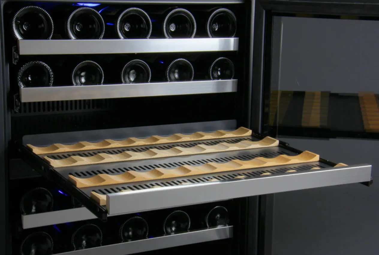 Allavino 24" Left Hinge 56 Bottle Dual Zone Stainless Wine Refrigerator