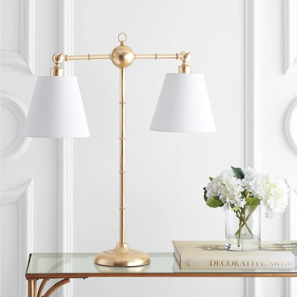 Angelonia 31" 2-Light Library Metal LED Table Lamp