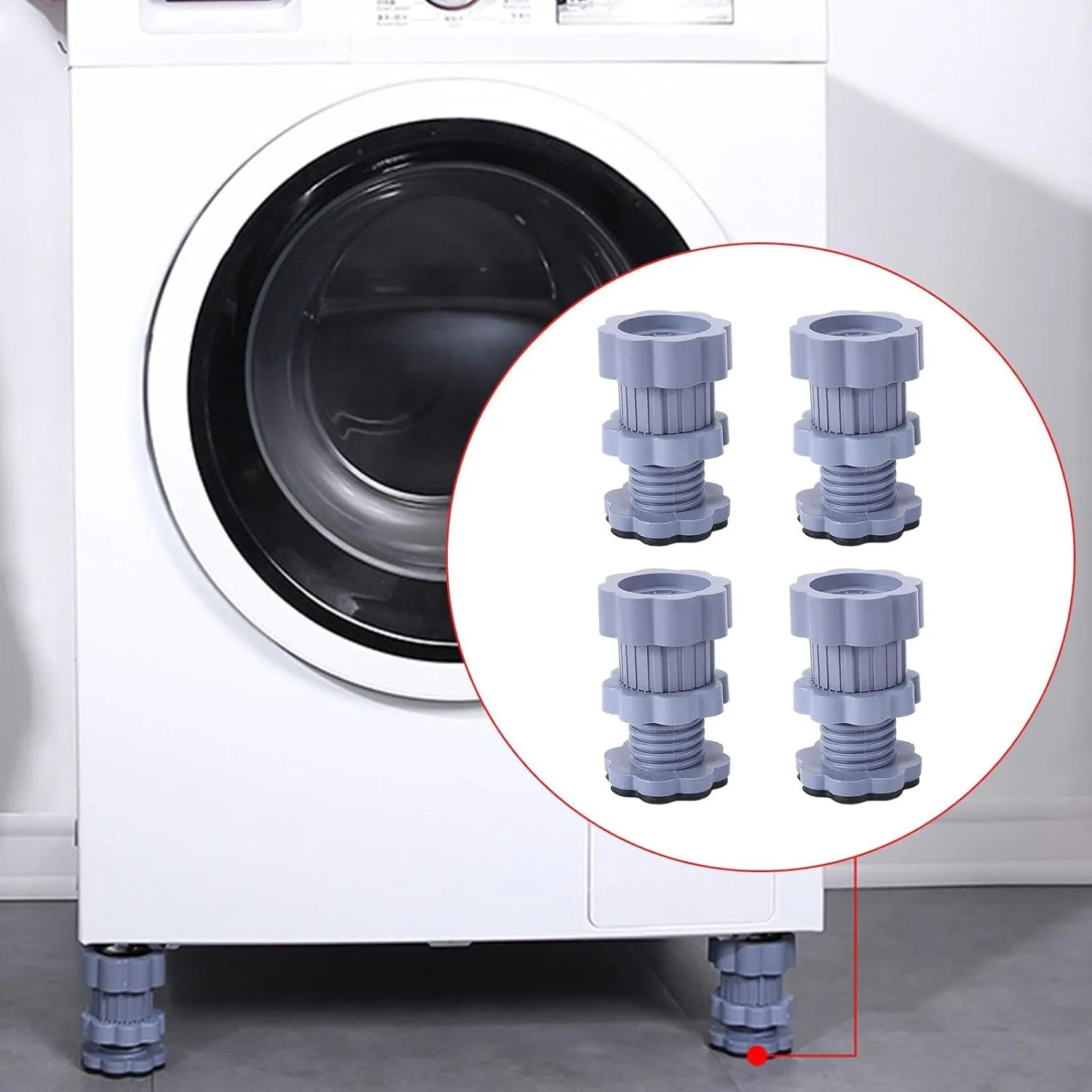 Anti-Vibration Washer Support Pads, Anti-Skid (4 Pcs)