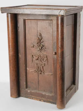 Antique French church pedestal cabinet 31"