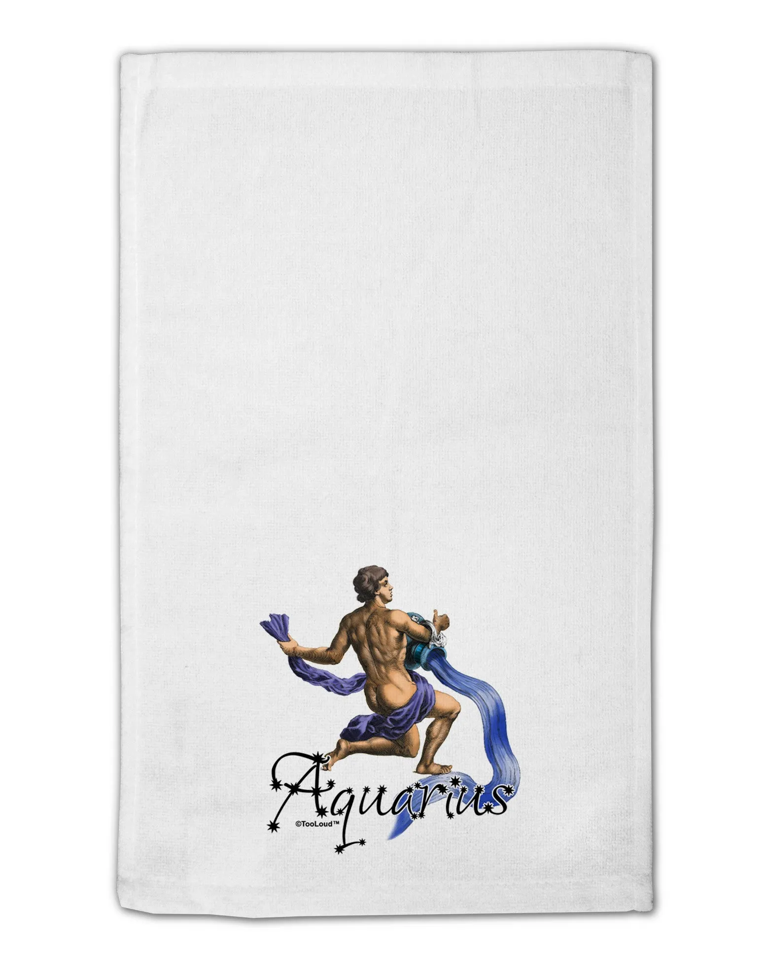 Aquarius Color Illustration 11&#x22;x18&#x22; Dish Fingertip Towel