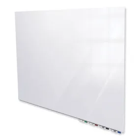 Aria Low-profile Frameless Magnetic Glassboard, 72" X 48", White Surface