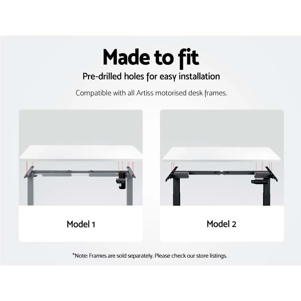 Artiss Standing Desk Top Adjustable Motorised Electric Sit Stand Table White