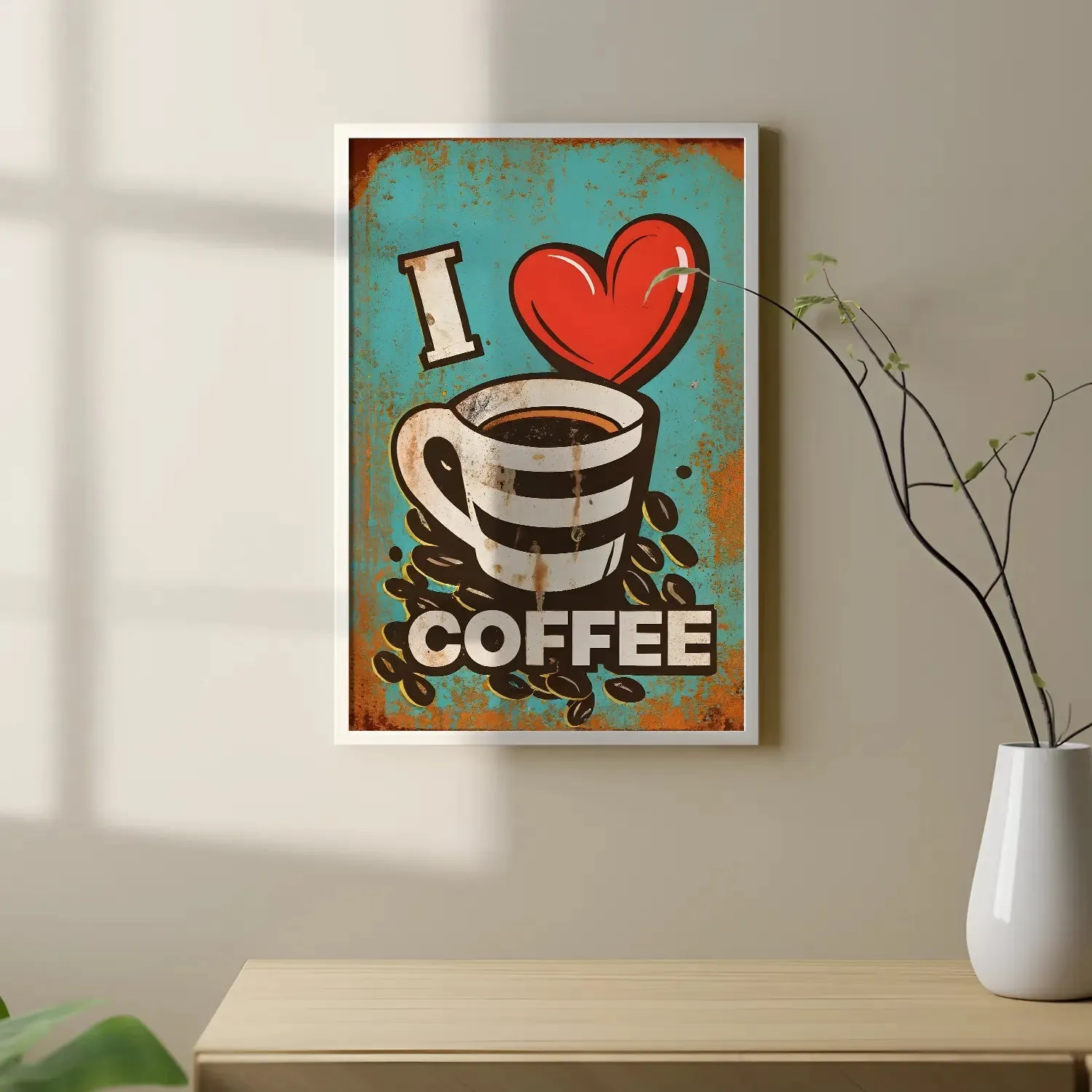Artwork Of Coffee With Quote