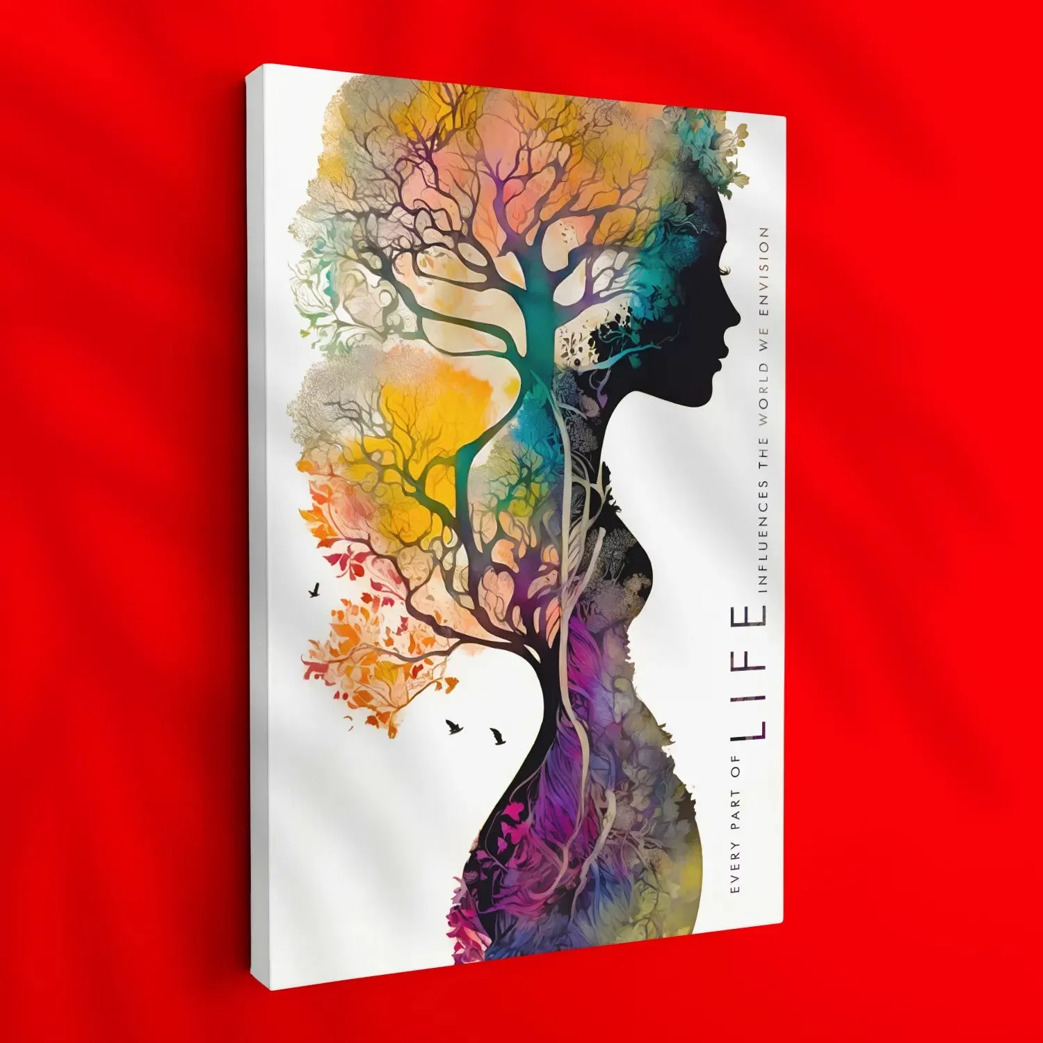 Artwork Of Tree Structure Girl With Quote
