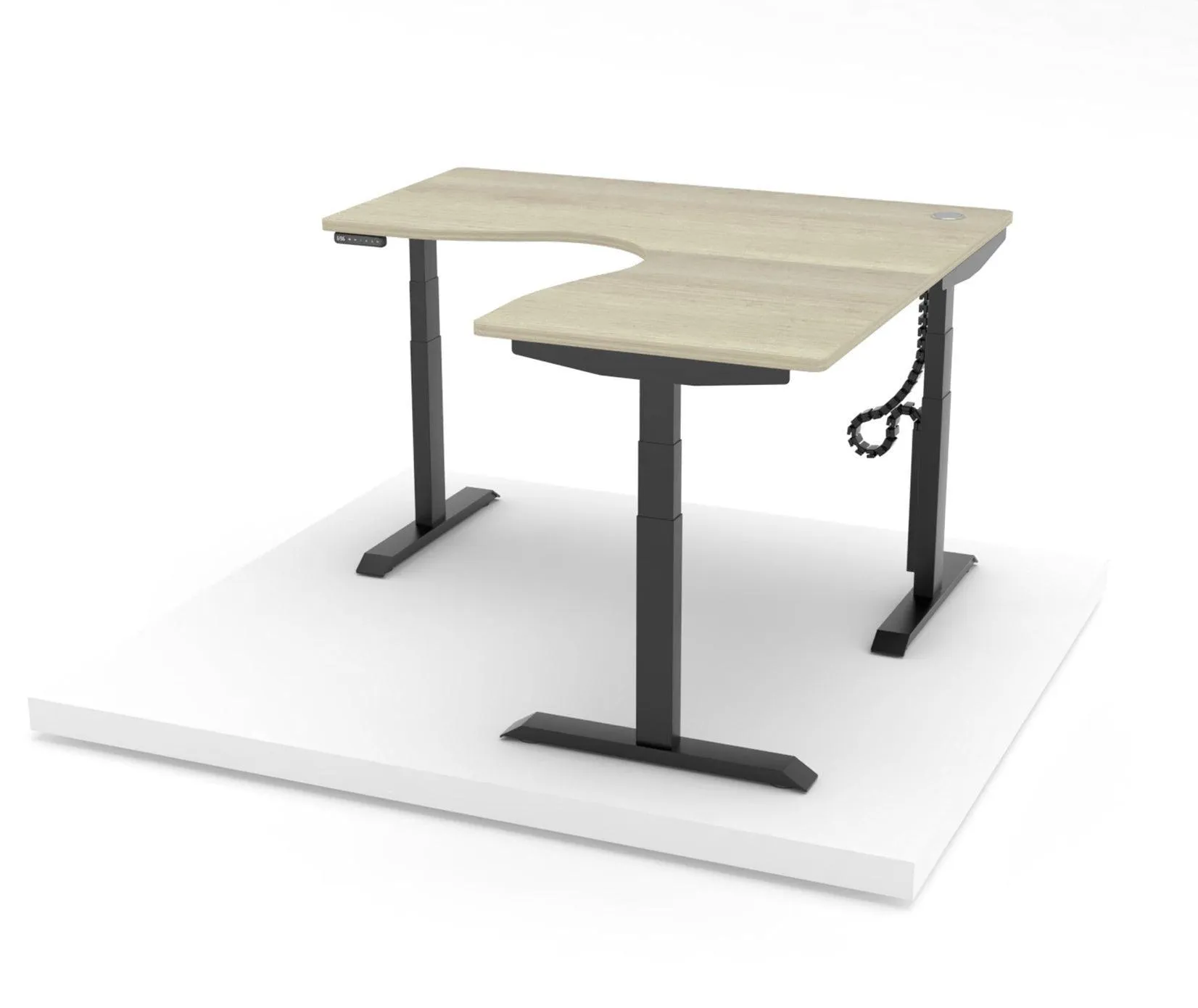 Austin Platinum -  L Shape Standing Desk