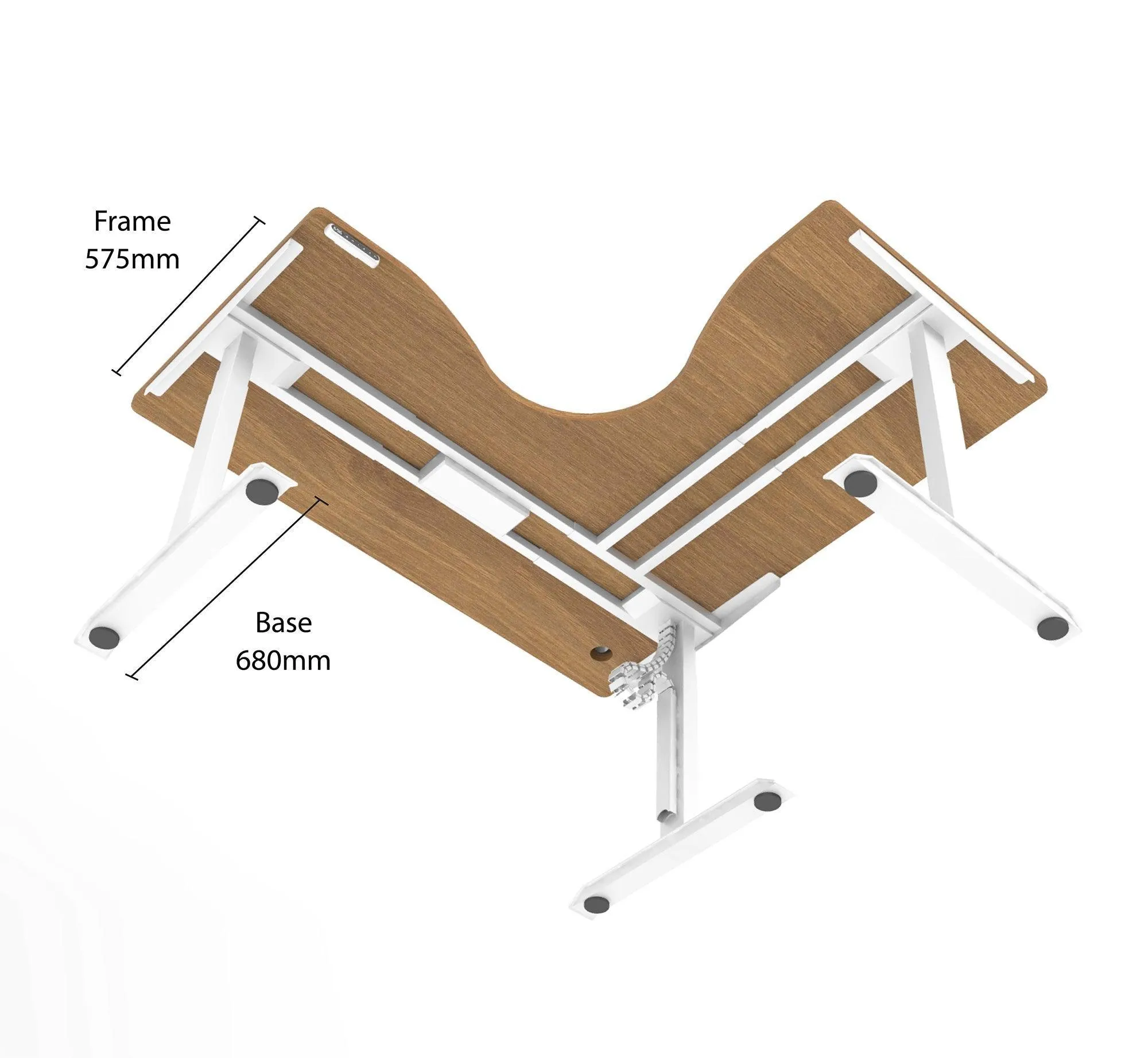 Austin Platinum -  L Shape Standing Desk