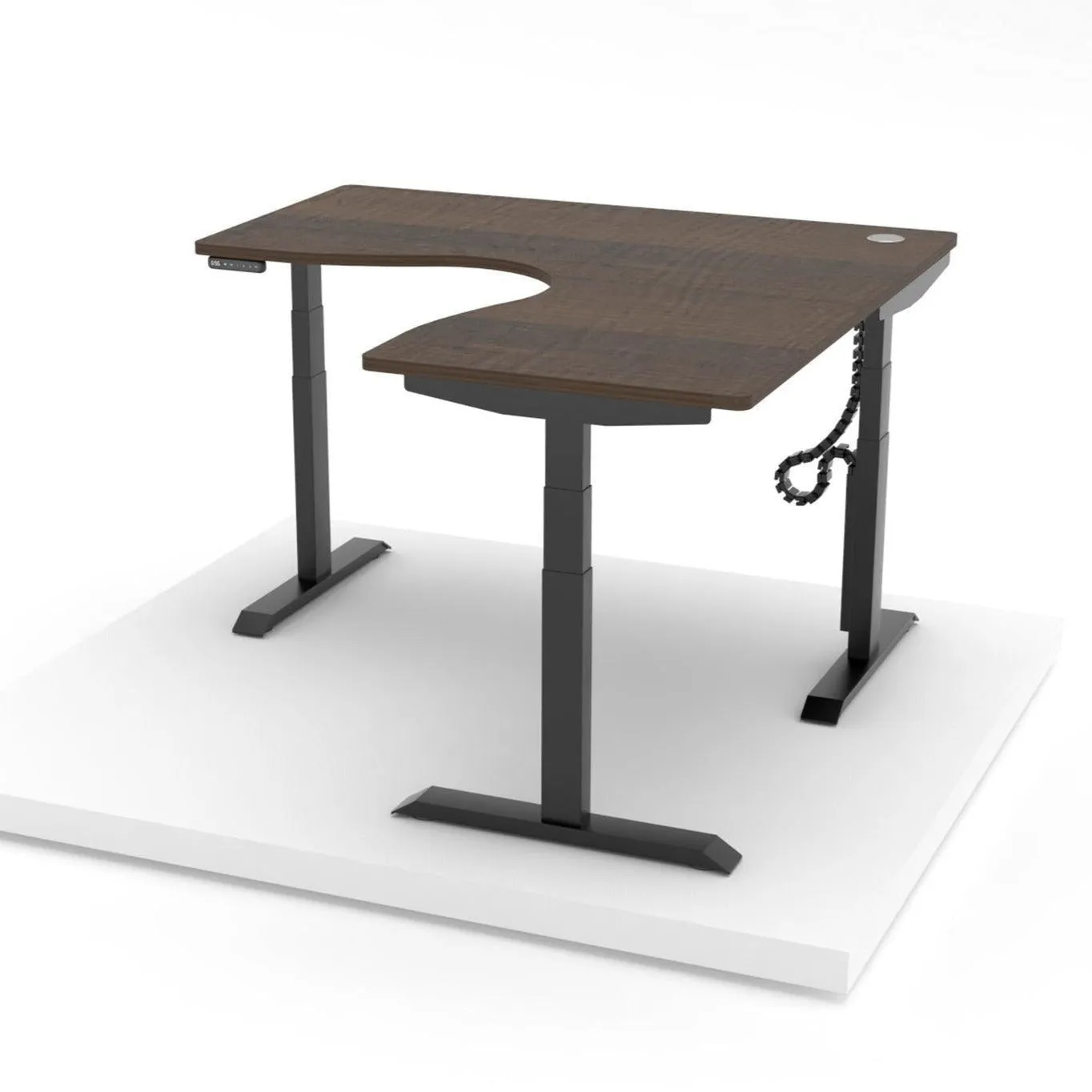 Austin Platinum -  L Shape Standing Desk