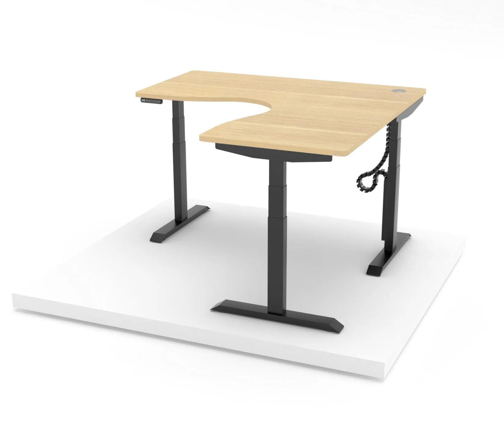 Austin Platinum -  L Shape Standing Desk