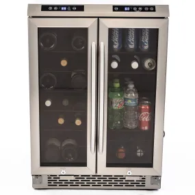 Avanti - WBV19DZ, Avanti Dual-Zone Wine and Beverage Center, 19 Bottle/66 Can Capacity, in Stainless Steel