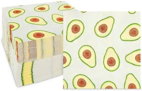 Avocado Napkins for Fiesta Birthday Party (5 In, 100 Pack)