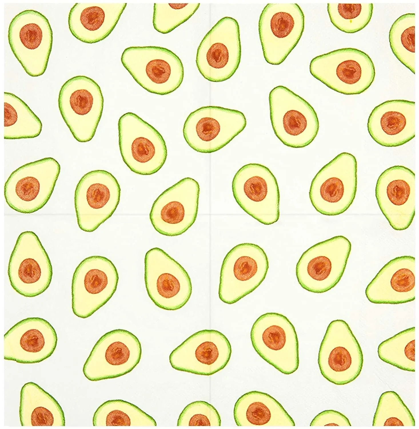 Avocado Napkins for Fiesta Birthday Party (5 In, 100 Pack)