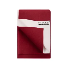 Baby Dry Sheet / Bed Protector Small Maroon (Size 50 x 70 CM)