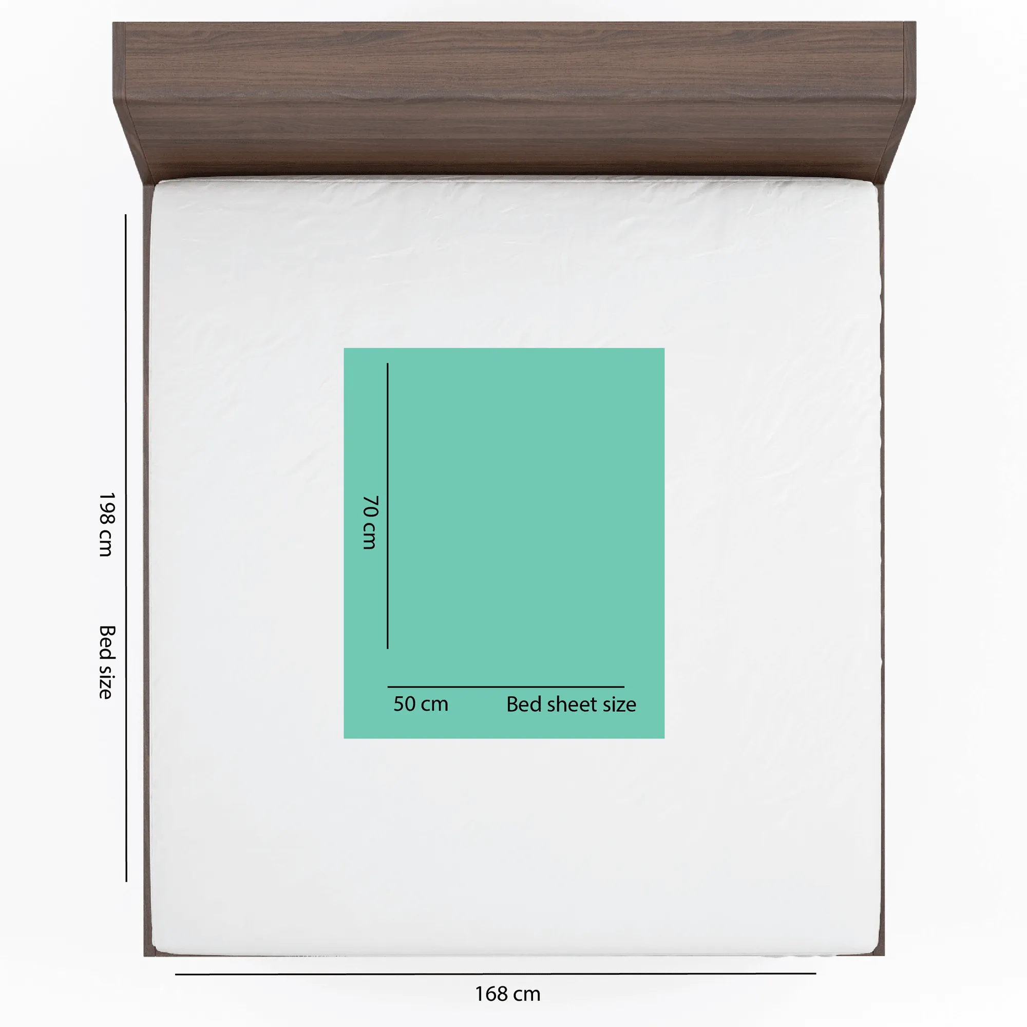Baby Dry Sheet / Bed Protector Small Mint (Size 50 x 70 CM)