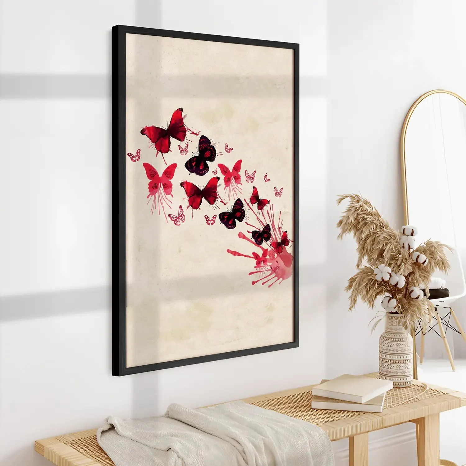 Beautiful Colourful Butterfly Artwork Framed