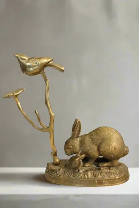 Beautiful Vintage Classy Animal Figurine  Brass Candle Stand cum Decor product