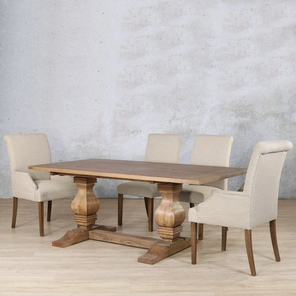 Belmont Wood Top & Baron 6 Seater Dining Set