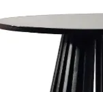 Birch Ribbed Side Table - Black