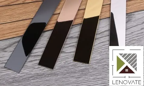 Black Mirror Super Hi-Gloss PVD Coated Stainless Steel Strip for Decoration, Furniture, Highlighters, Multiple Uses (Black Mirror Strip, 1 Inch)