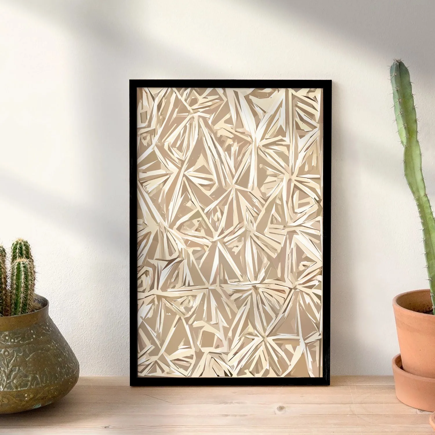 Block Art Patterns In Earthy Tones - I