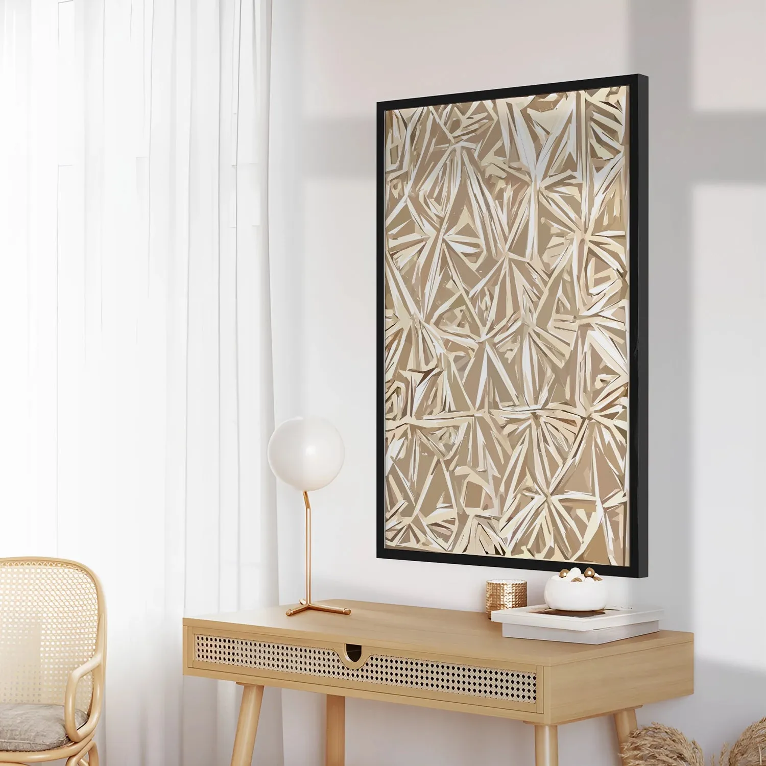 Block Art Patterns In Earthy Tones - I