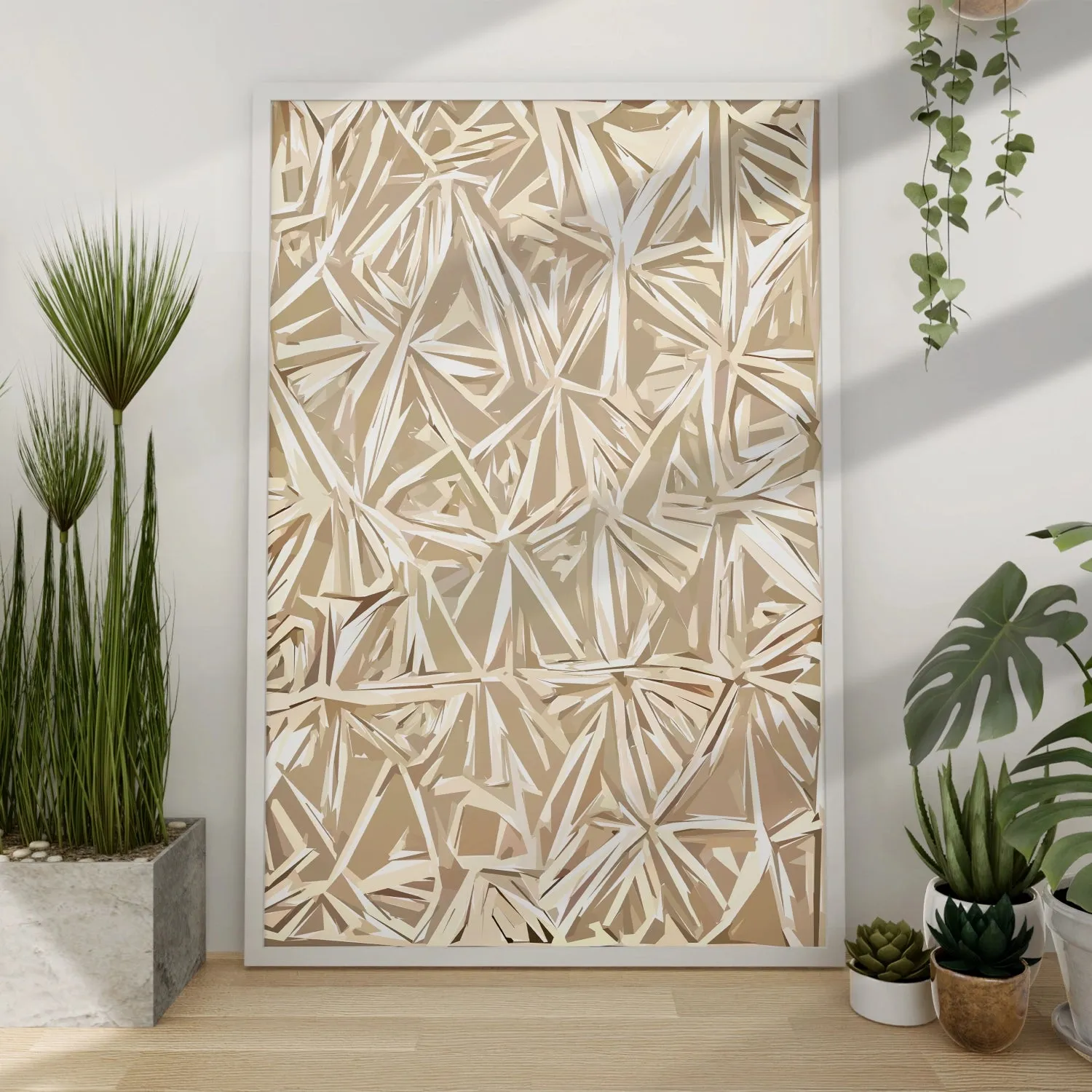 Block Art Patterns In Earthy Tones - I